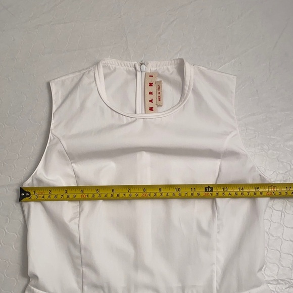 Marni white layered peplum sleeveless top 38 - Picture 10 of 12